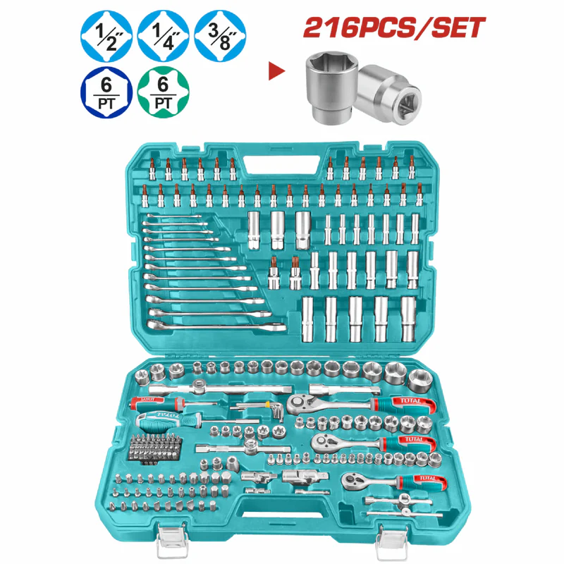 RACHE CON COPAS 1/2,1/4,3/8 X 216PZS INDUSTRIAL SUPER TOTAL (THKTHP22166)