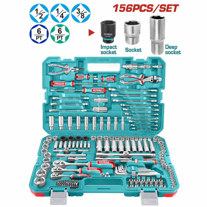 RACHE CON COPAS 1/2,1/4,3/8 X 156PZS INDUSTRIAL SUPER TOTAL (THKTHP21566)