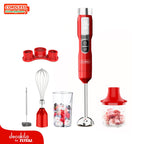 COMBO DECAKILA LICUADORA INALAMBRICA 16V 1.5L VASO VIDRIO INCLUYE BATERIA Y CARGADOR (KUJB052R) + BATIDORA DE MANO INCLUYE 5 ACCESORIOS