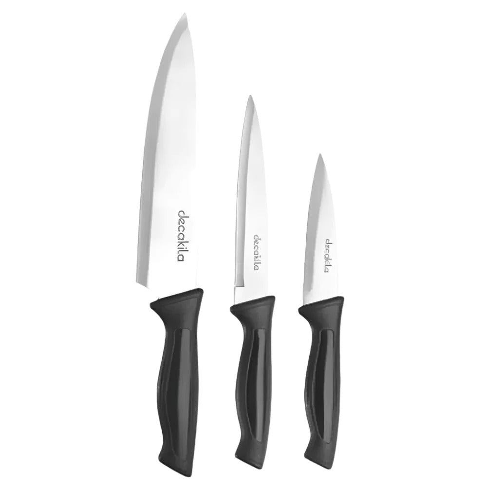 JUEGO DE CUCHILLOS PARA COCINA X 3 PCS DECAKILA (KMTT109B)