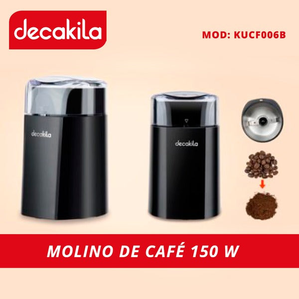 MOLEDOR DE CAFE INALAMBRICO CAP 60G DECAKILA (KUCF006B)