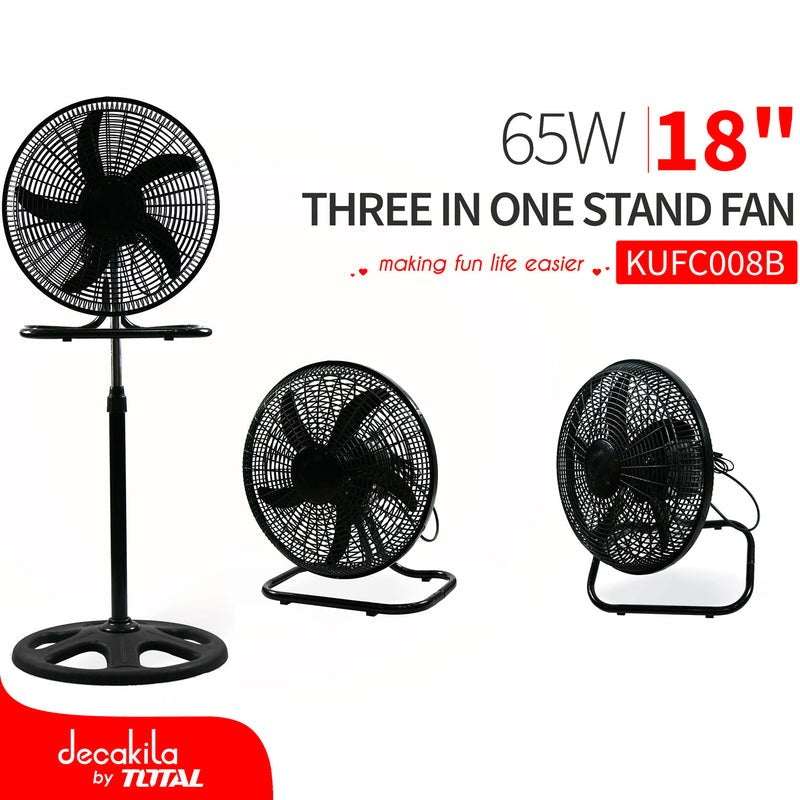 VENTILADOR 5 ASPAS 18" 3 EN 1 DECAKILA (KUFC008B)