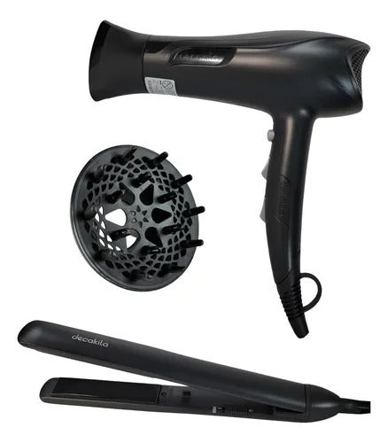 COMBO DE PLANCHA Y SECADOR 120V DECAKILA
