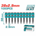 CLAVOS DE DISPARO CONTINUO 38X2.9MM PARA CONCRETO SUPER TOTAL (TAC02381)(CAJA POR 1000)