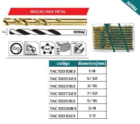 BROCA HSS 1/8"  (TOTAL)