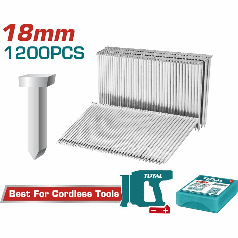 CLAVO 18MM PARA CLAVADORA NEUMATICA 1200 PZS TOTAL