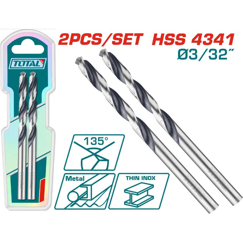 BROCA LAMINA 3/32" JUEGO X 2PZS  INDUSTRIAL SUPER TOTAL