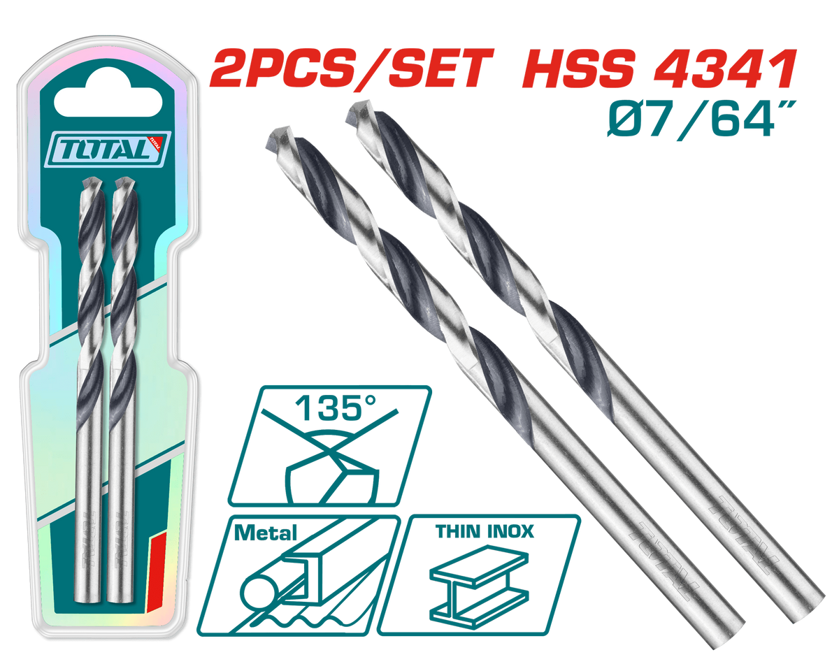 BROCA LAMINA 7/64" JUEGO X 2PZS INDUSTRIAL SUPER TOTAL