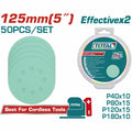 JUEGO DE LIJA X 50 PIEZAS 5" INDUSTRIAL TOTAL