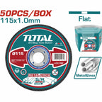 DISCO CORTE METAL/ACERO INOXIDABLE 4-1/2" SUPER TOTAL (50PZS) (TAC20111550)