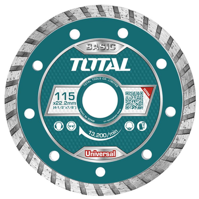 DISCO (4-1/2") DIAMANTADO TURBO 115MMx22,2MM (TOTAL)