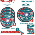 JUEGO DE DISCOS DE CORTE 3 " X 5 PZS SUPER TOTAL