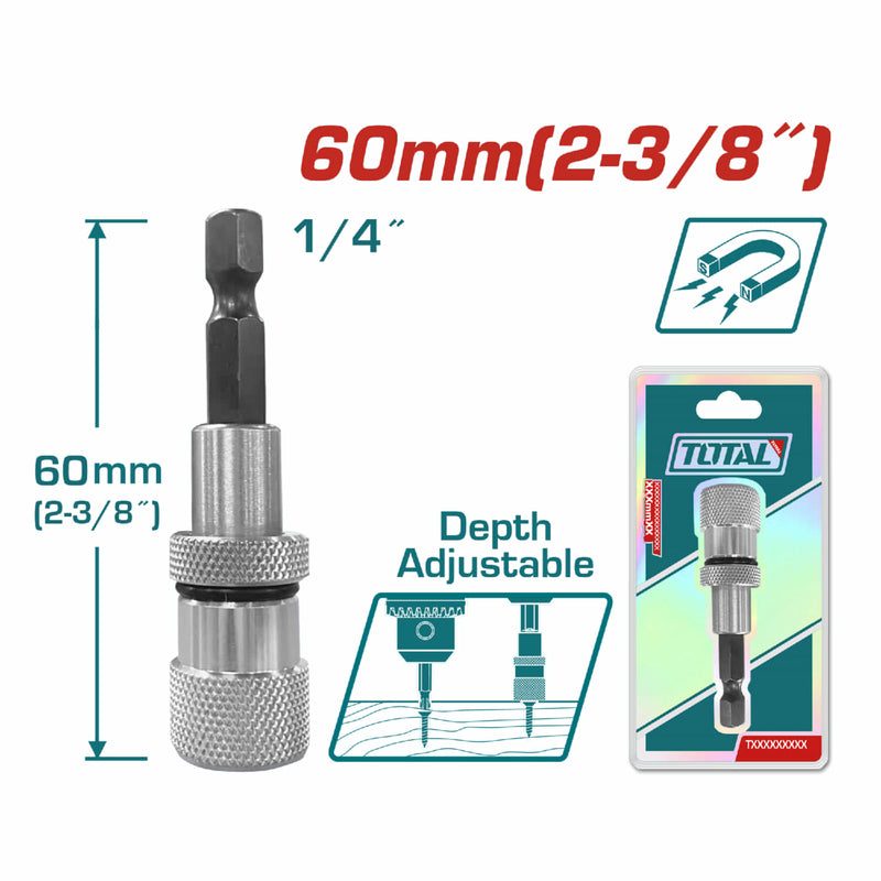 PUNTA EXTENSION MAGNETICA PARA TALADRO  (1/4X2-3/8) TOTAL (TAC464601)