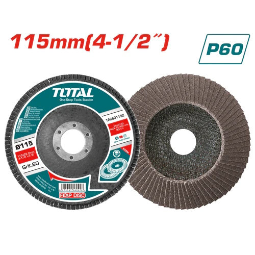 DISCO (4-1/2") FLAP P60 115x22.2MM (TOTAL)