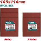 JUEGO DE LIJAS (145x114MM) SURTIDAS X 5PZS  (TOTAL)