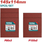 JUEGO DE LIJAS (145x114MM) SURTIDAS X 5PZS  (TOTAL)
