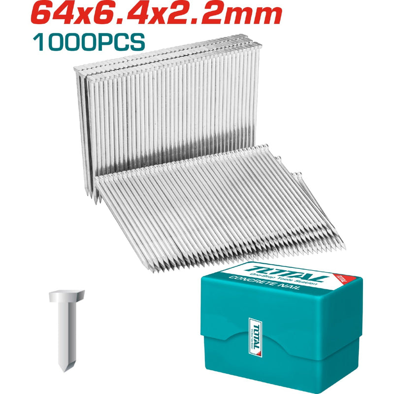 CLAVO 64MM PARA CLAVADORA NEUMATICA 1000 PZS TOTAL