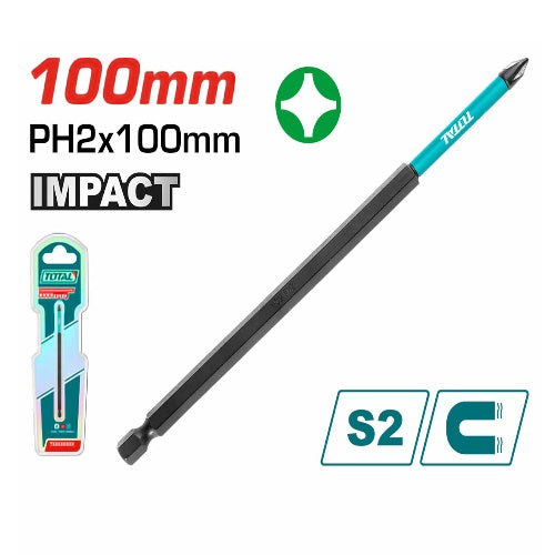 PUNTA DE ESTRIA DE IMPACTO INDUSTRIAL PH2 X 100MM