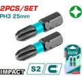PUNTAS TALADRO IMANTADA PH3 25MM (+) (+) JUEGO X 2 PZS INDUSTRIAL SUPER TOTAL