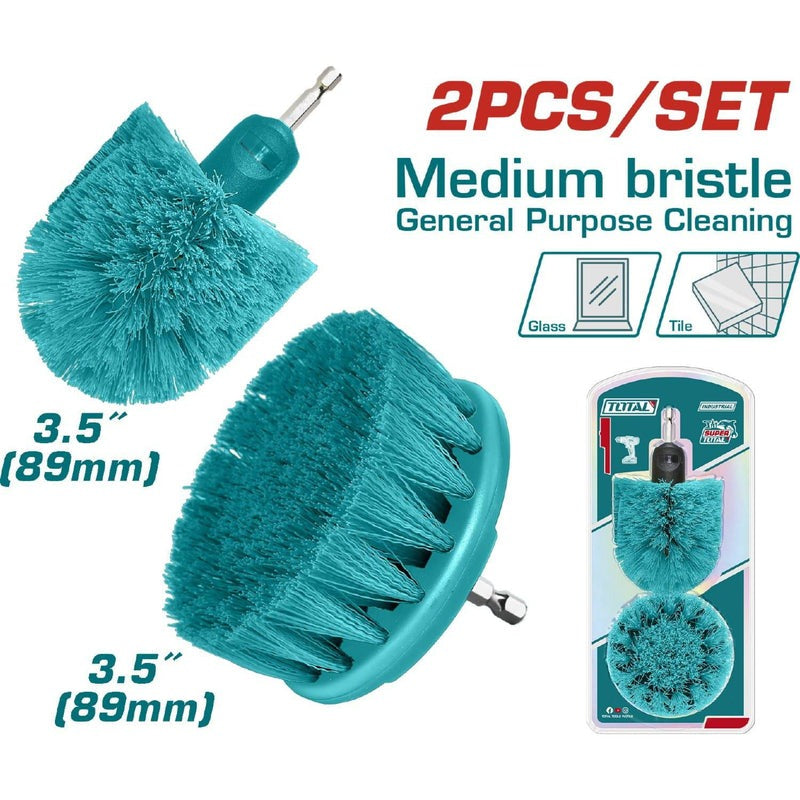 SET DE CEPILLO PARA TALADRO 3,5" JUEGO X 2 PCZ INDUSTRIAL SUPER TOTAL