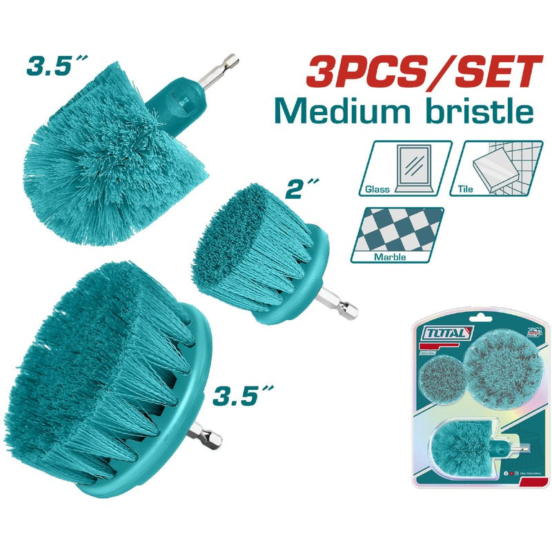 SET DE CEPILLO PARA TALADRO JUEGO X 3 PCZ INDUSTRIAL SUPER TOTAL