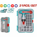 JUEGO DE DESTORNILLADORES
PUNTAS INTERCAMBIABLES X 31
PZS SUPER TOTAL (TACSD30316)