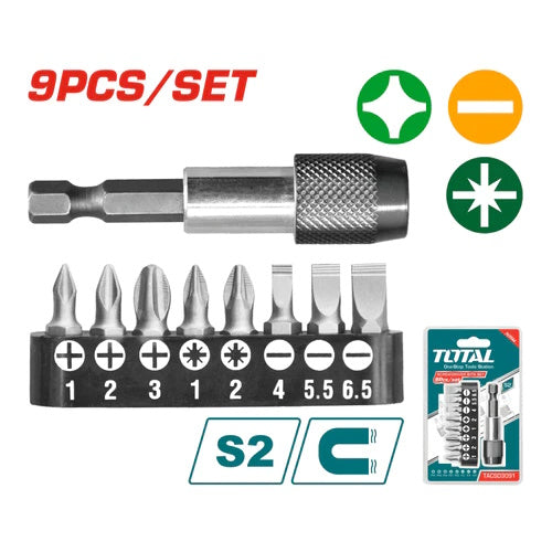 JUEGO DE PUNTAS + PORTA PUNTAS 1/4" X 9PZS (TOTAL)