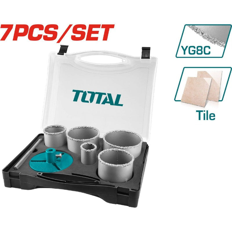 SET DE COPA SIERRA DE CARBURO PARA PIEDRA Y CERAMICA X 7PZS  (TOTAL)