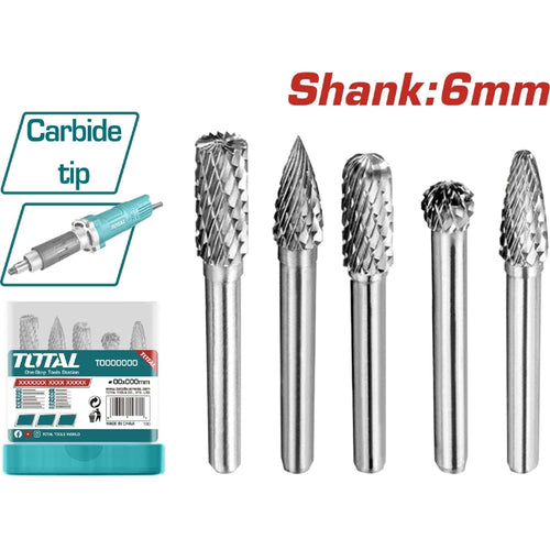 ACCESORIOS PARA MOTO TOOL DE CARBURO 5 PZS TOTAL (TAKC0651)