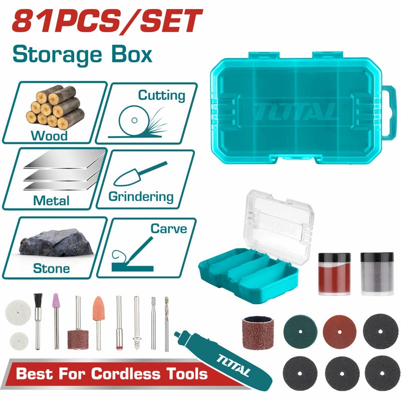 ACCESORIOS PARA MOTO TOOL 81 PZS SUPER TOTAL