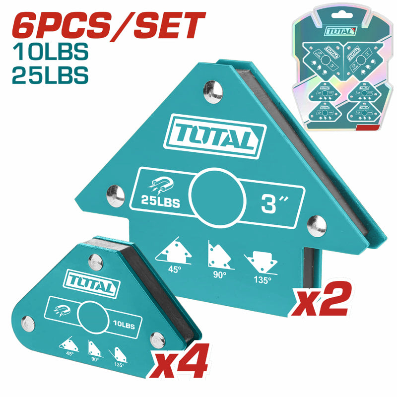JUEGO DE ESCUADRAS MAGNETICAS (10-25LB) X 6PZ (TOTAL)