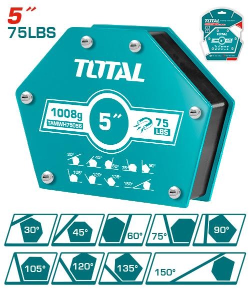 SUJETADOR MAGNETICO 5 75LBS 5 POSICIONES PARA SOLDAR TOTAL