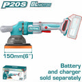 POLICHADORA INALAMBRICA 6" 20V V/VARIABLE, BATERIA Y CARGADOR NO INCLUIDOS