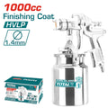 PISTOLA DE PINTAR 1.4MM (1000CC) HVLP / PARA ACABADO / INDUSTRIAL (TOTAL)