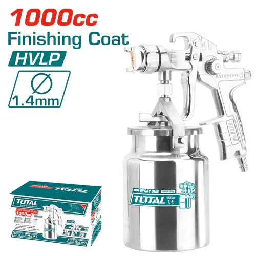 PISTOLA DE PINTAR 1.4MM (1000CC) HVLP / PARA ACABADO / INDUSTRIAL (TOTAL)