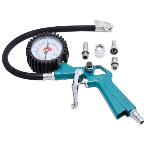 INFLADOR DE LLANTAS CON MANOMETRO MAX 8,5BAR (123 PSI) (TOTAL)