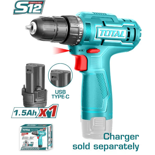 TALADRO 12V (3/8") + 1 BATERIA 1,5AH  (TOTAL)