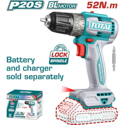 TALADRO INALAMBRICO 3/8" 20V 52 N.M NO INCLUYE CARGADOR Y BATERIA