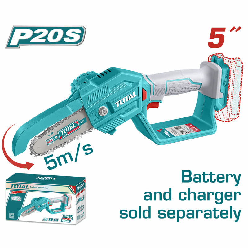 SIERRA MINI INALAMBRICA 5" 20V INDUSTRIAL BATERIA Y CARGADOR NO INCLUIDO TOTAL (TGSLI2056)