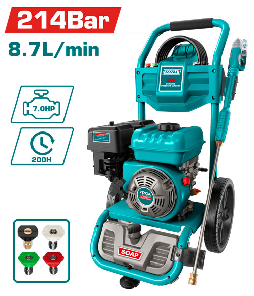 HIDROLAVADORA 208CC 7HP 3100PSI A GASOLINA TOTAL (TGT250108)