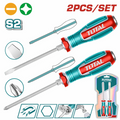 JUEGO DESTORNILLADORES X 2PZS PUNTA INMANTADA INDUSTRIAL SUPER TOTAL (TGTST0206)