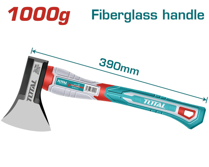 HACHA 1000G MANGO DE FIBRA DE VIDRIO SUPER TOTAL