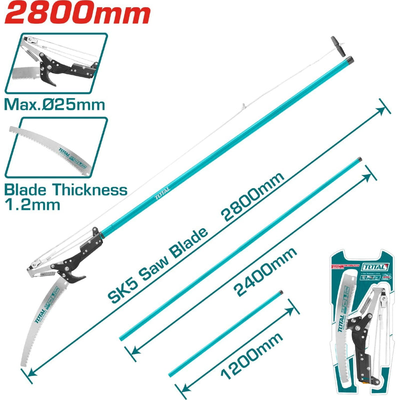 DESJARRETADERA 25 MM INDUSTRIAL CON EXTENSION 2800 MM (PALO) TOTAL