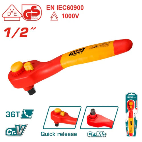 RATCHET (1/2") AISLADO 1000V / REVERSIBLE (TOTAL)