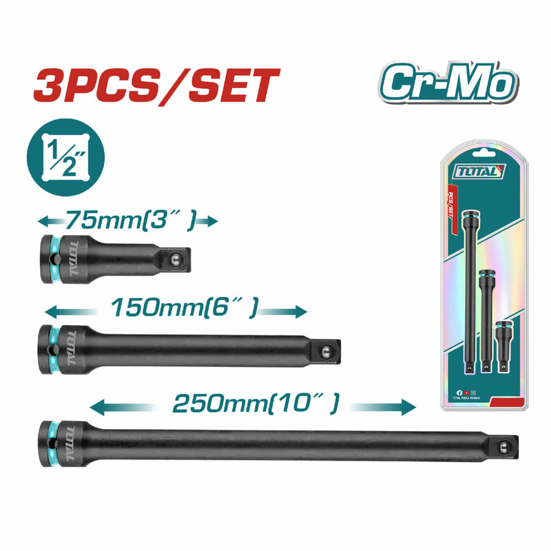 EXTENSION DE IMPACTO  1/2" X 3 PZS INDUSTRIAL TOTAL (THISEB12031)