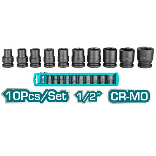 JUEGO DE COPAS 1/2" (10-24MM) CORTAS DE IMPACTO X 10PZS (TOTAL)