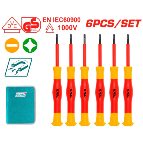 JUEGO DE DESTORNILLADORES DE PRECISIÓN AISLADOS 1000V X 6PZS (TOTAL)