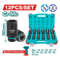 COPAS DE IMPACTO 3/4 INDUSTRIAL LARGO 90MM  JUEGO X 12 PZS 19 - 41 MM INDUSTRIAL TOTAL (THKISD34126L)
