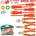SET DE HERRAMIENTAS AISLADAS 1000V X 8 PZS INDUSTRIAL TOTAL