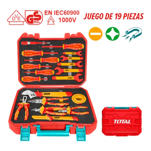 JUEGO DE HERRAMIENTAS AISLADAS 1000V X19PZS  (TOTAL)